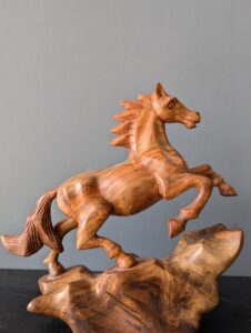 Lerili Megamall Handmade Wooden Horse Sculpture