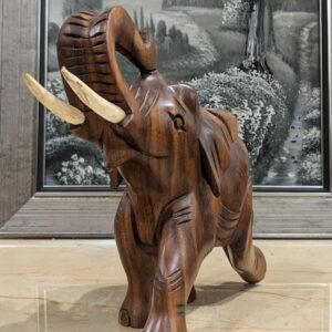 Handmade Wooden Elephant Statue