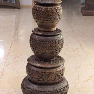 Lerili Megamall Carved Floral Candy Jar – Set of 4