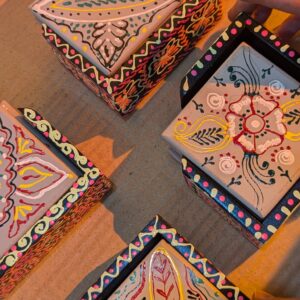 Lerili Megamall Wooden Hand Painted Coasters