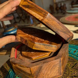 Floral Hexagon Jewelry Box - Set of 3