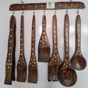 Lerili Megamall Handcrafted Wooden Kitchen Utensil & Spoon Set