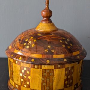 Lerili megamall presents Wooden Checkered Wooden Jar