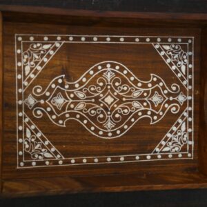 Lerili megamall Handmade wooden serving tray inlay