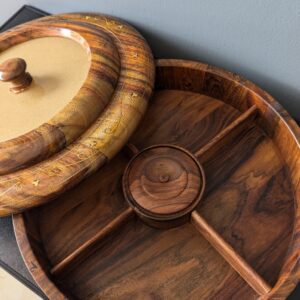 Handmade Sheesham Wood Brass Dry Fruit Box Collection (2 Variants) – Premium Dining & Gift Box – Free Worldwide Delivery