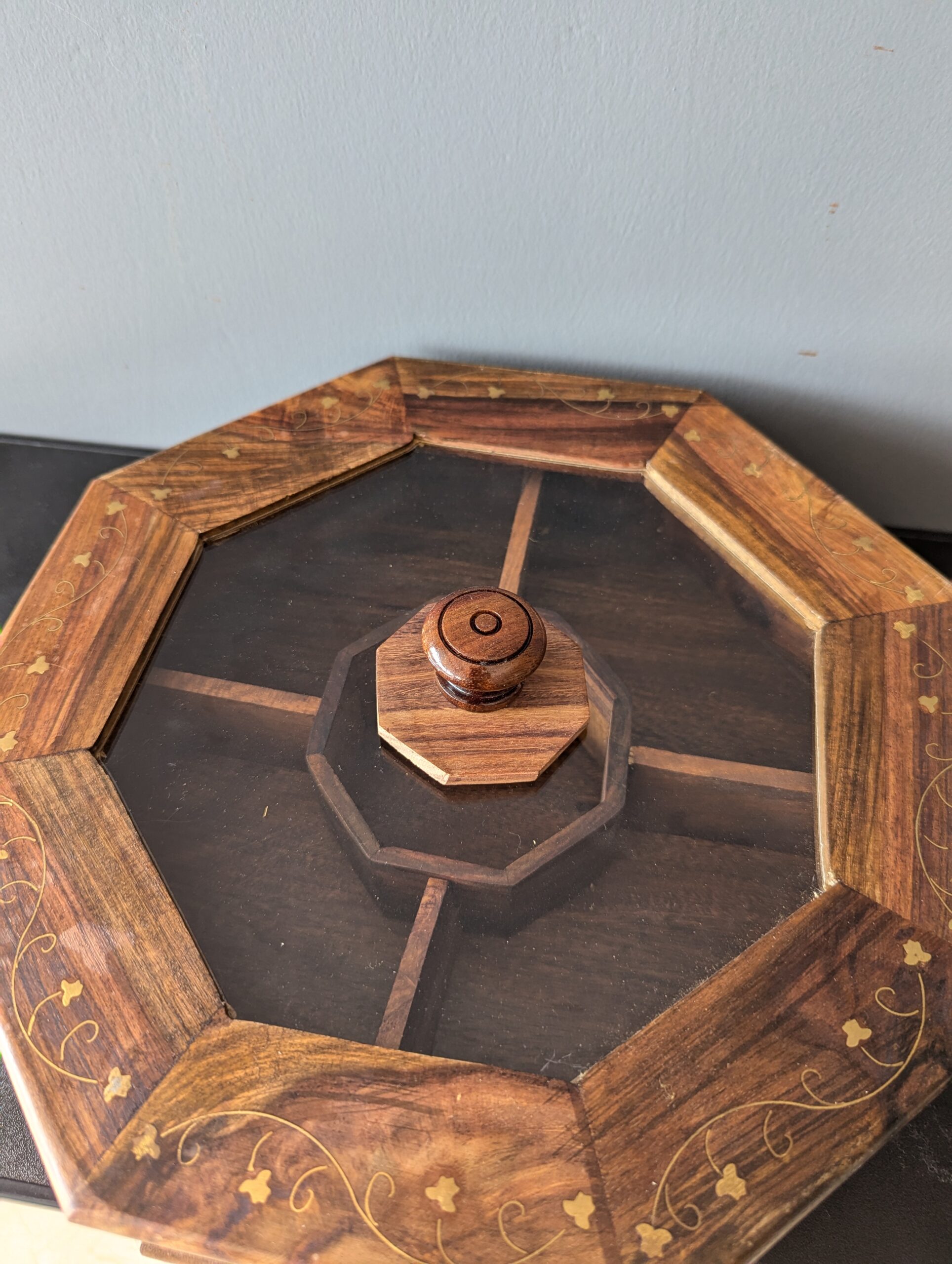 Handmade Sheesham premium Dry fruit Box – Carved & Brass Inlay Variants (31x31x10 cm) – Free Worldwide Delivery